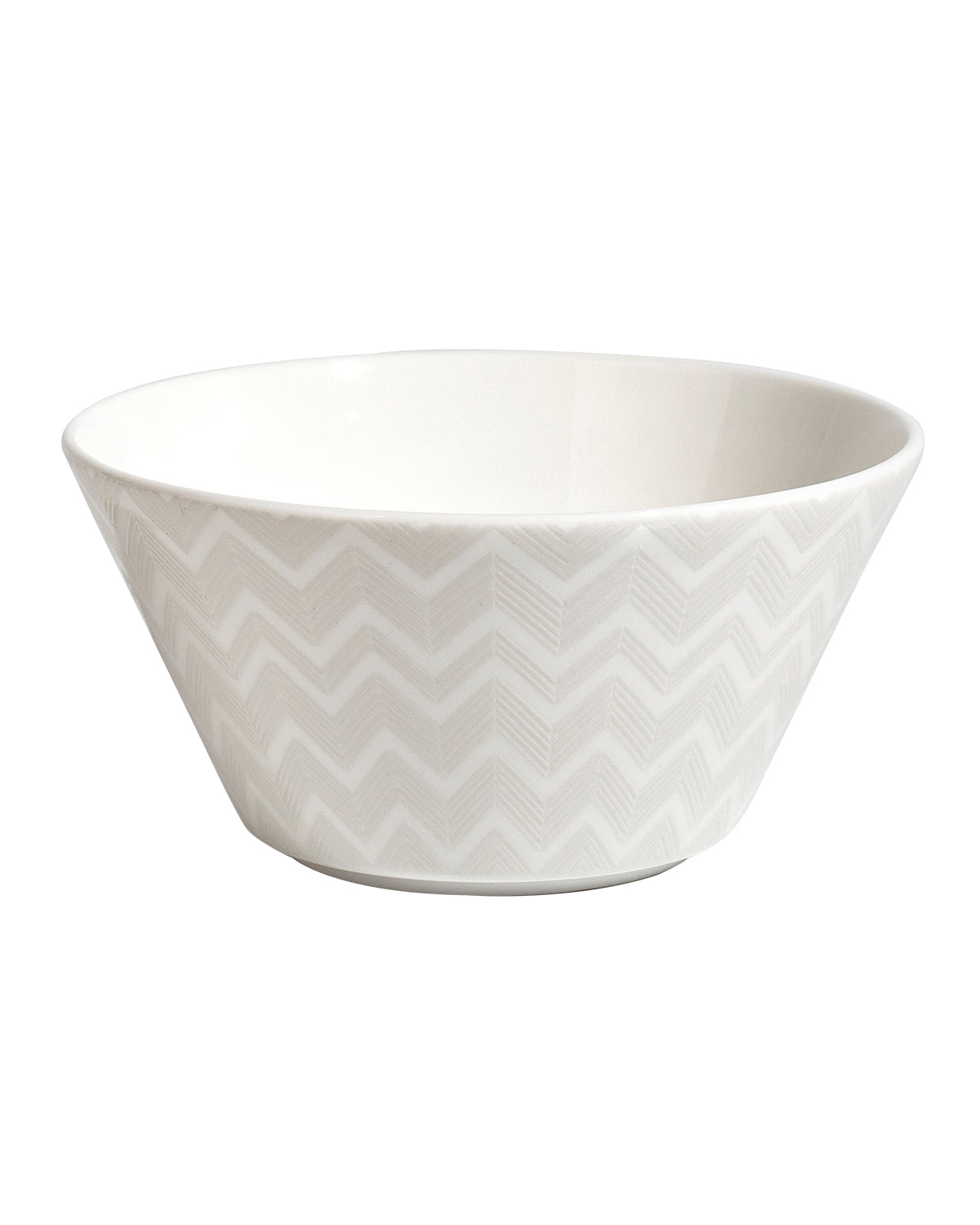 Missoni Home Fruit Bowls ZIG ZAG Set of 6  White diam. 12,8* H. 6,3 Cm