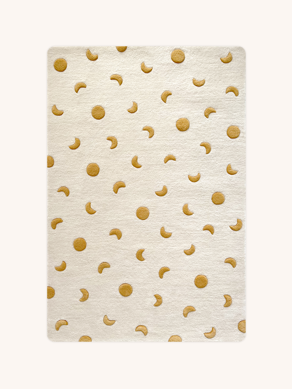 Maison Deux Rug MOONS Cream / Gold 3.9 x 5.9 ft