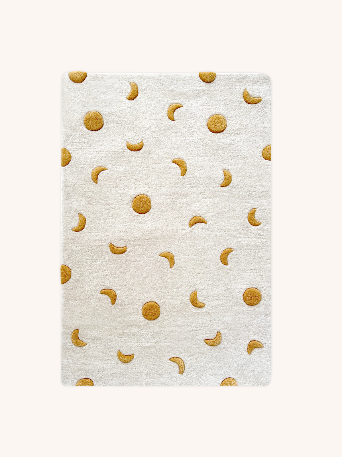 Maison Deux Rug MOONS Cream / Gold 2.6 x 3.9 ft