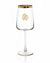 Roberto Cavalli Home Wine Goblet NEW MONOGRAM  Gold 14.5 oz, H 8.5"