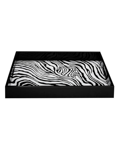 Roberto Cavalli Home Tray ZEBRAGE Rectangular Small  7.75" x 11.75"