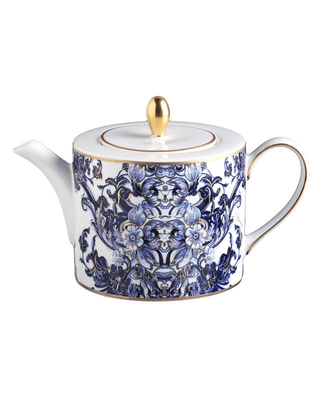 Roberto Cavalli Home Tea Pot or Coffee Pot AZULEJOS   diam. 4.75", H 4.5"