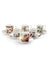 Roberto Cavalli Home Coffee Cup & Saucer FLOWERS Set of 6 in Luxury Box  diam. 2.3", H 2.5", Cap. 4 oz, Saucer diam. 4.75"