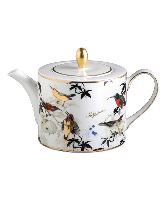 Roberto Cavalli Home Tea Pot or Coffee Pot GARDEN'S BIRDS   diam. 4.75", H 4.5"