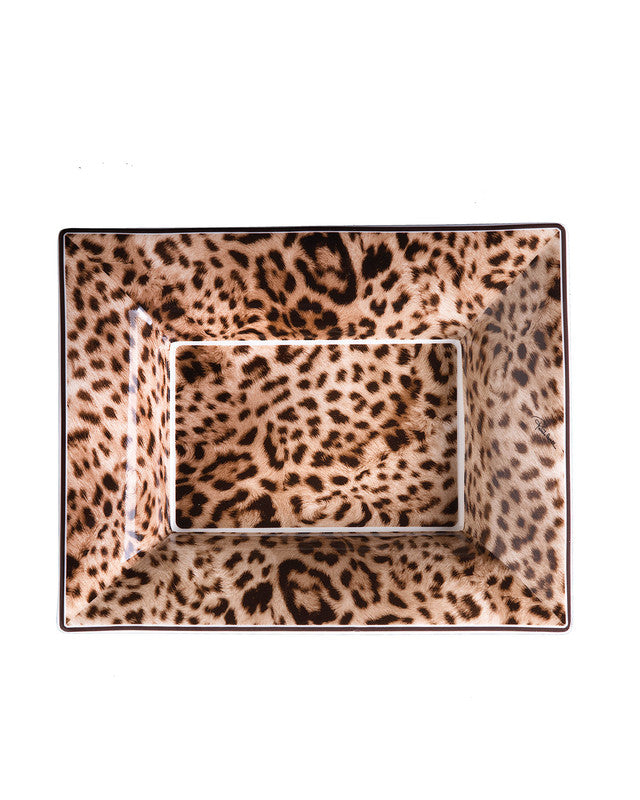 Roberto Cavalli Home Tray JAGUAR Rectangular Large  7.75" x 6.3"