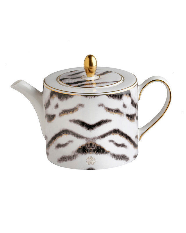 Roberto Cavalli Home Tea Pot or Coffee Pot TIGER   diam. 4.75", H 4.5"