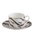 Roberto Cavalli Home Tea Cup & Saucer TIGER Set of 2 in Luxury Box diam. 3.3", H 2.3", cap. 7.5 oz, Saucer diam. 6"