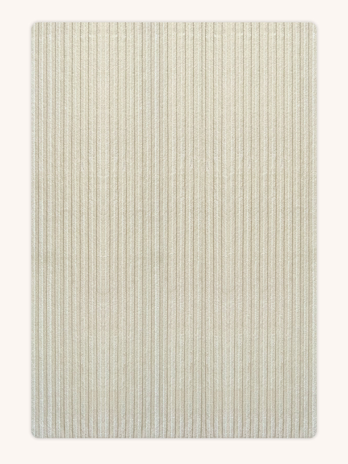 Rug SOLID STRIPE Off White 6.6 x 9.8 ft