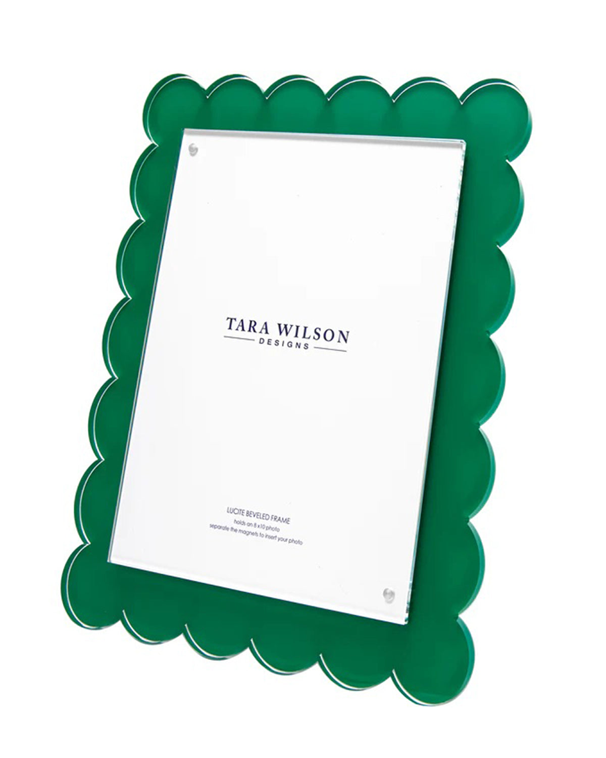 Tara Wilson Designs Frame SCALLOP Green 11" x 13" for photo size 8" x 10"