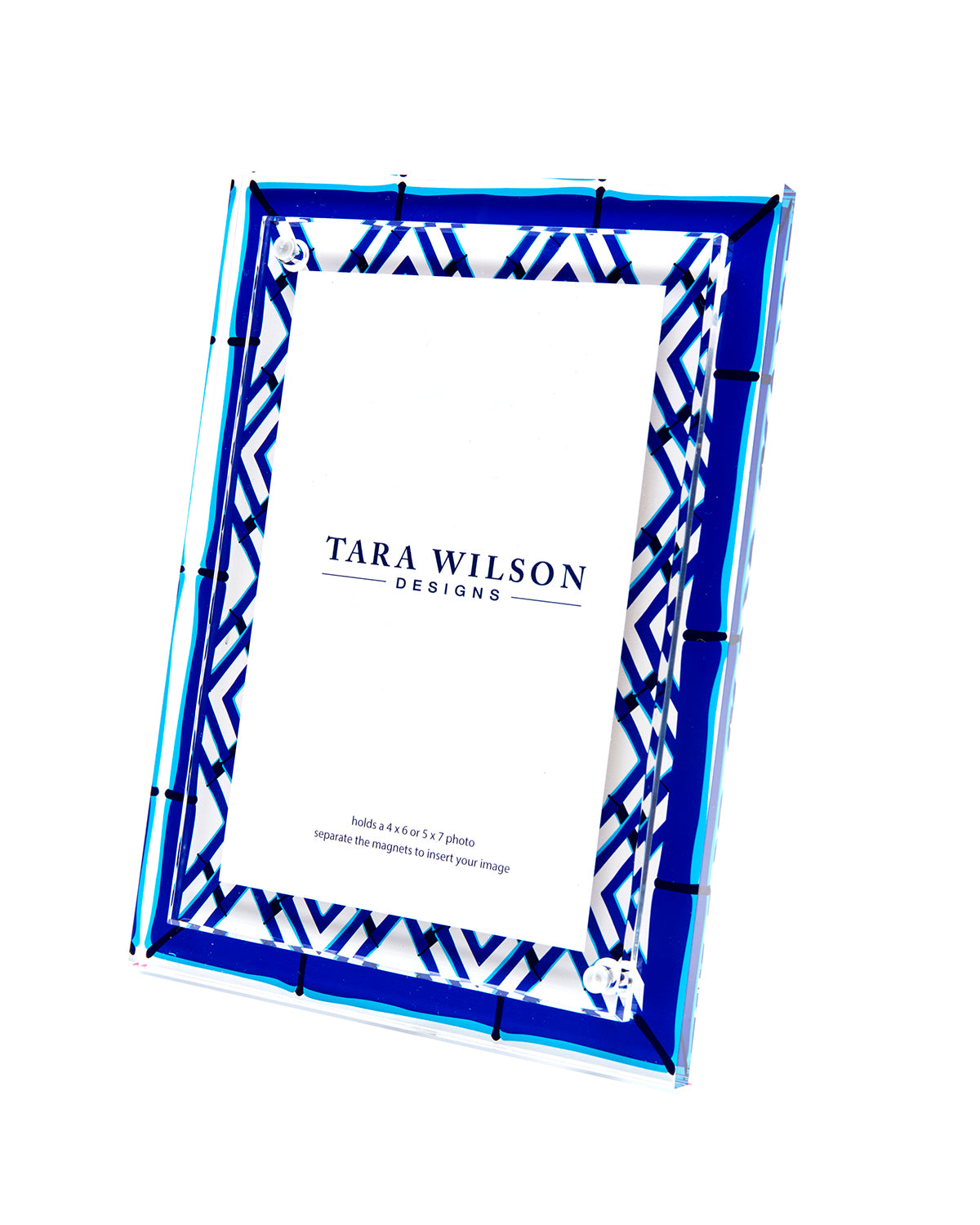 Tara Wilson Designs Frame BAMBOO Acrylic Blue