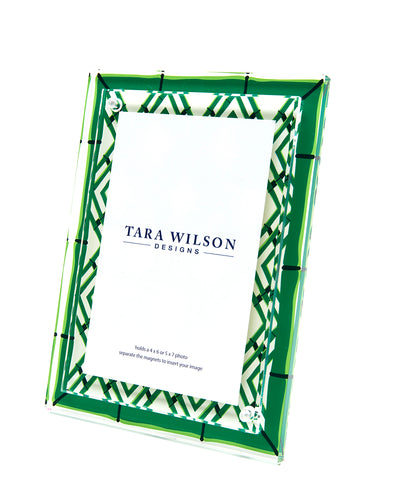 Tara Wilson Designs Frame BAMBOO Acrylic Green