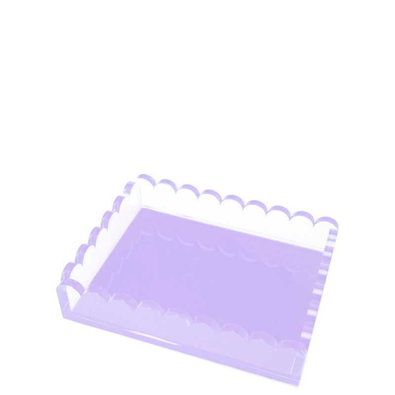 Tara Wilson Designs Tray SCALLOP Lavender 7" x 9"