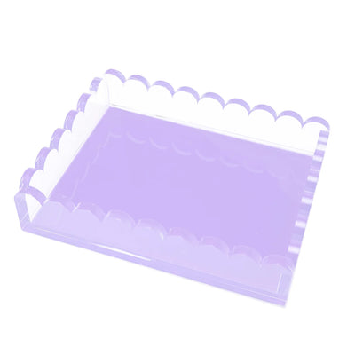 Tara Wilson Designs Tray SCALLOP Lavender 7" x 9"