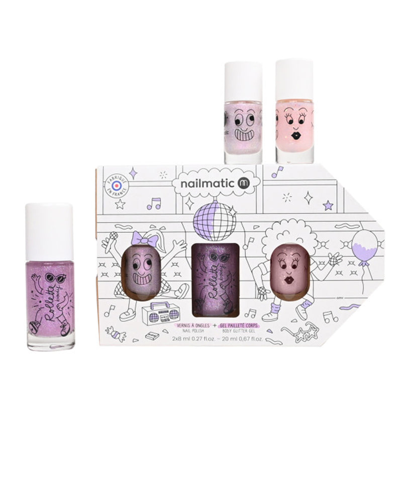 Nail Polish for Kids SET OF 3 BUS Party: POLLY ELLIOT + BODY ROLLETTE CHERRY