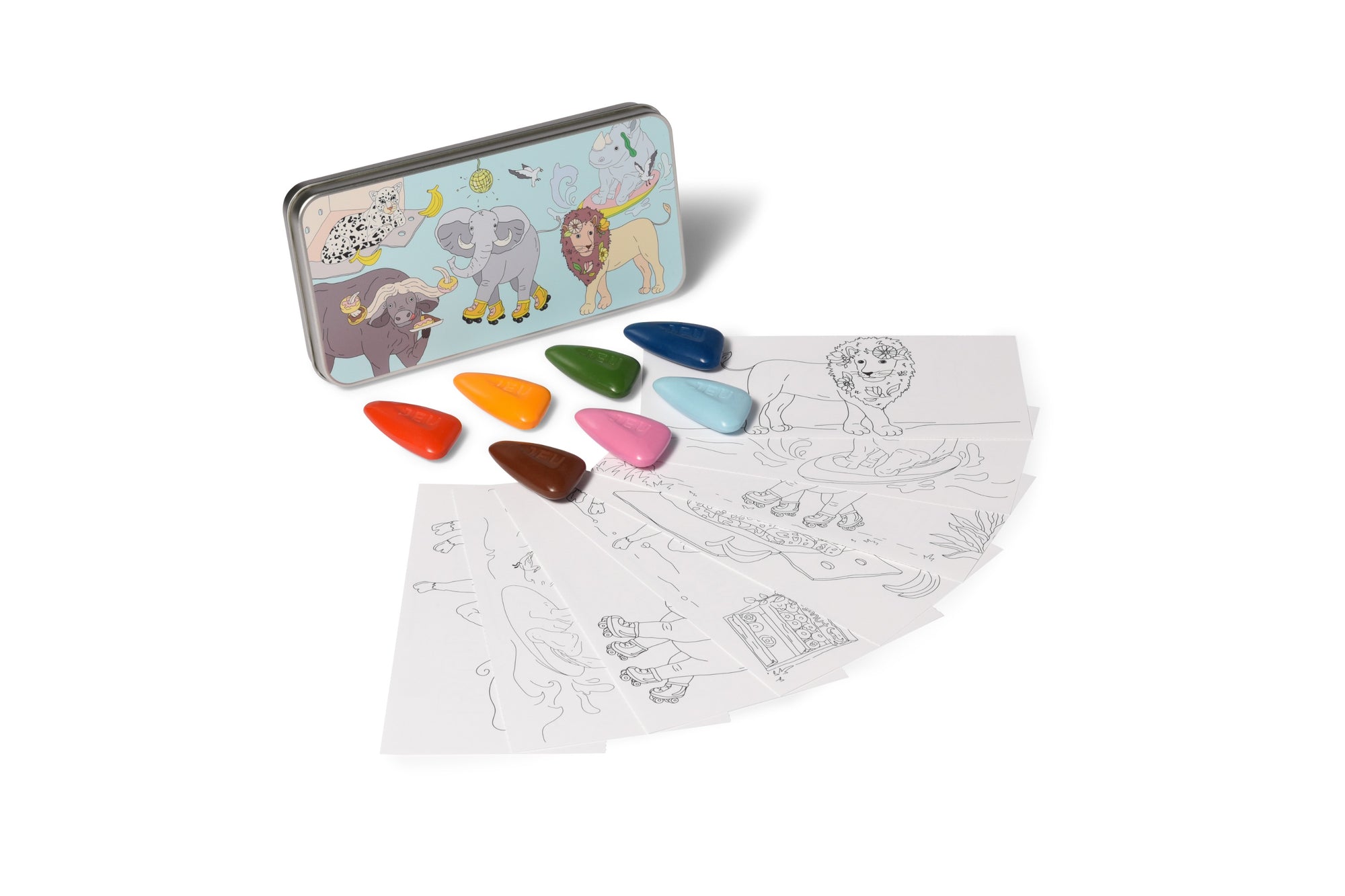 Carry-Along Crayon & Coloring Book Kit-On Safari